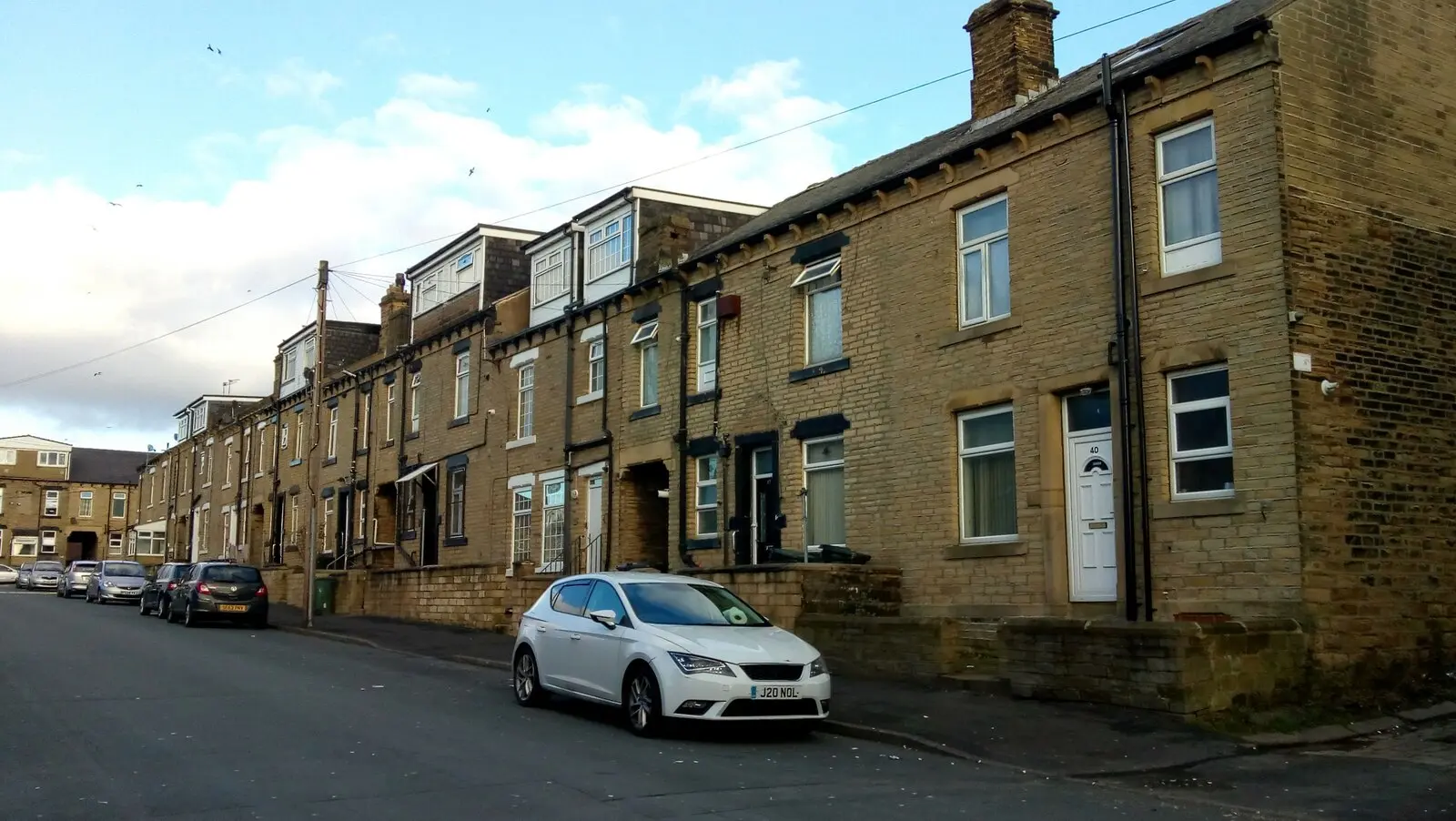 Back-to-back terraced houses on Thryberg Street, Bradford